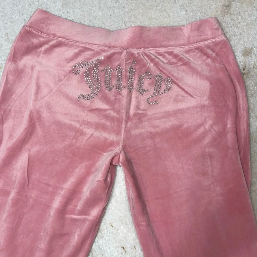 Juicy Couture y2k rose velour rhinestone bling tracksuit size small - Picture 7 of 8